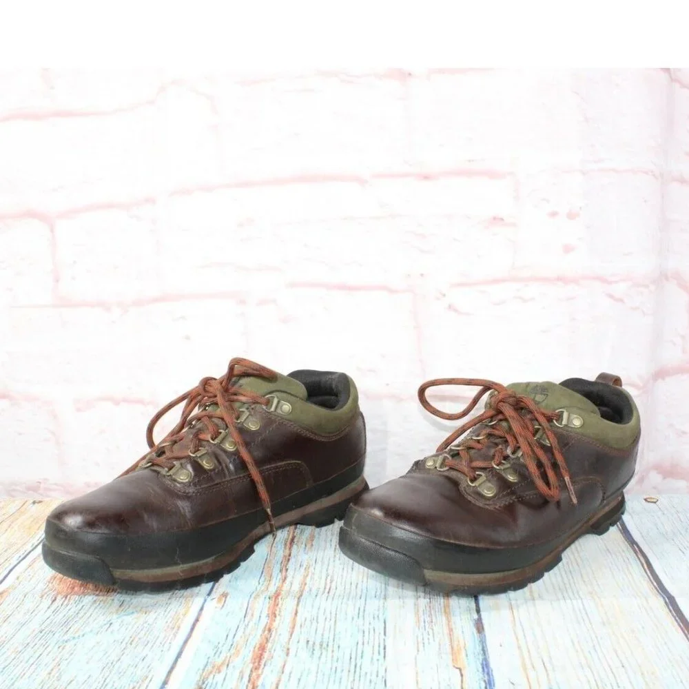 Timberland Euro Hiker Low Gaucho Brown Lace Up Walking Hiking Boots US 10 - Picture 2 of 9